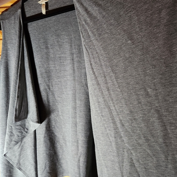 Matilda Jane | Count It Out Vest Grey Waterfall Cardigan w/ Pockets Women's L - Picture 12 of 12